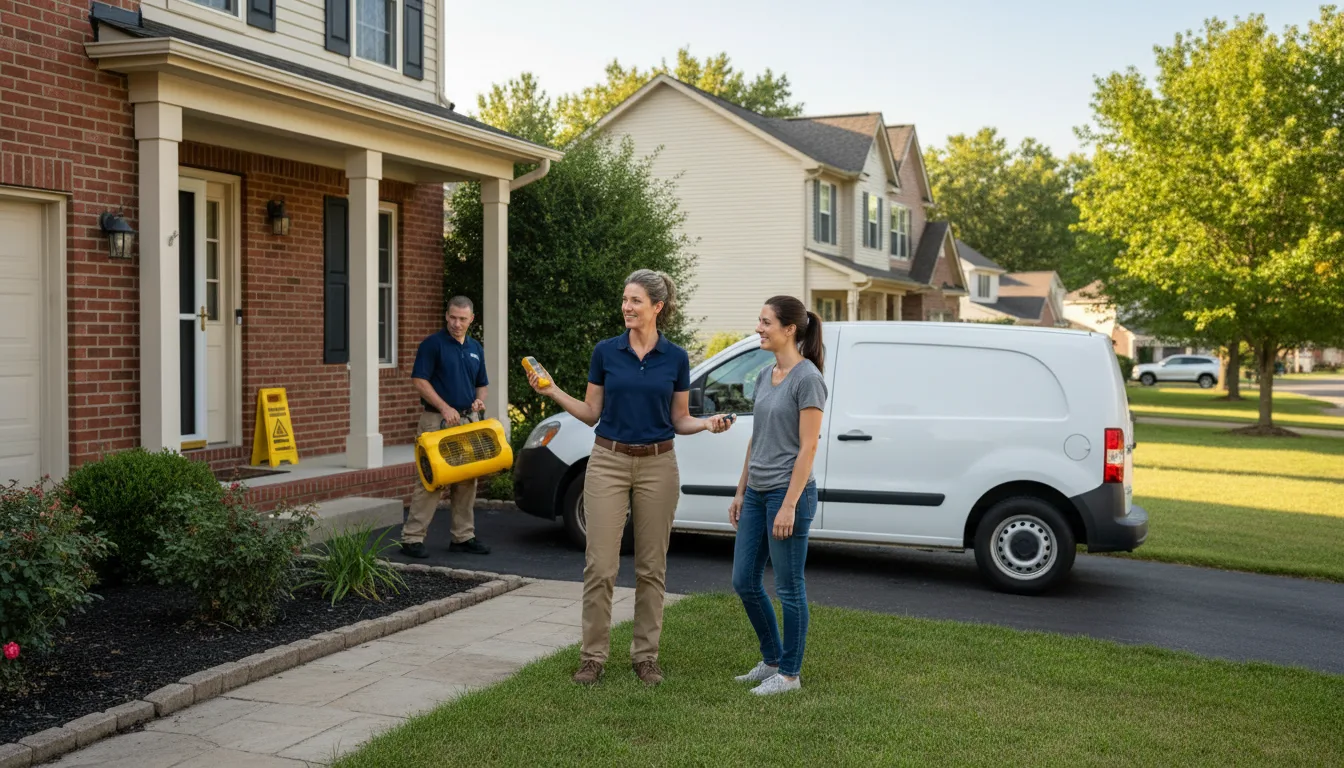 Residential water damage restoration in Slate Run, PA
